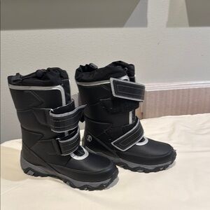 Lands' End Kids Black and Gray Boots